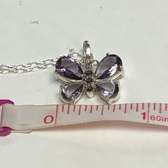 925 Sterling Silver & Amethyst Necklace - Picture 4 of 6